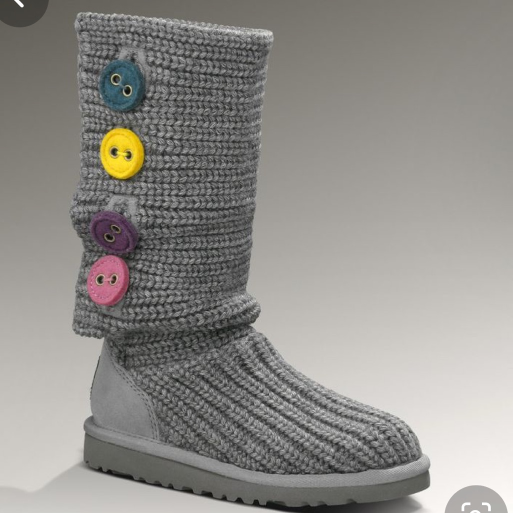 Ugg Cardy Grey Knitted Boots Item#79